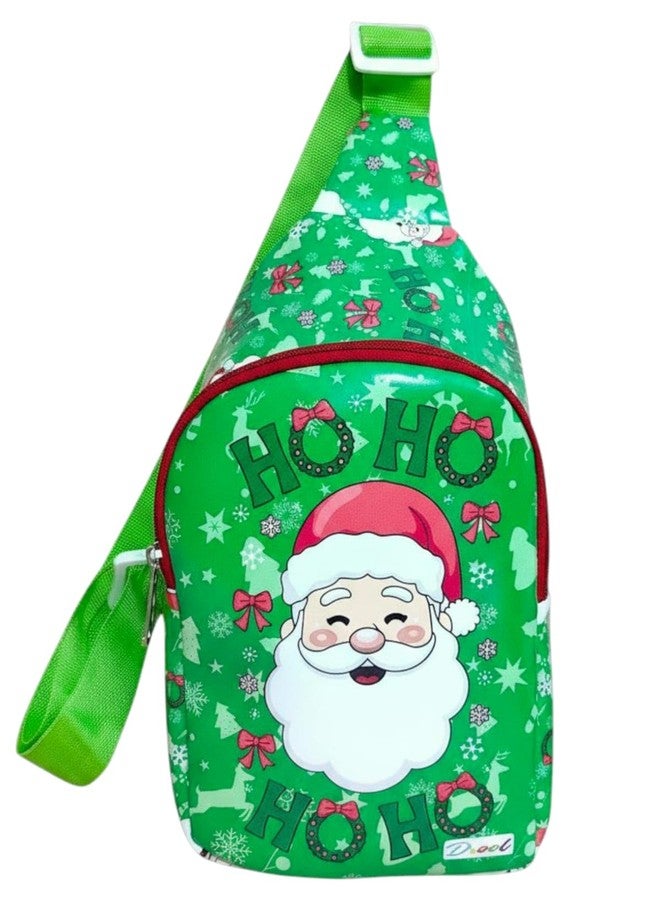 AMANVANI Christmas Kids Sling Bag - Festive Santa Print Crossbody Bag for Boys & Girls | Cute Holiday Shoulder Bag for School, Gifts & Travel | Random Colour Christmas Return Gift for Kids (1 Pcs) - Image 2